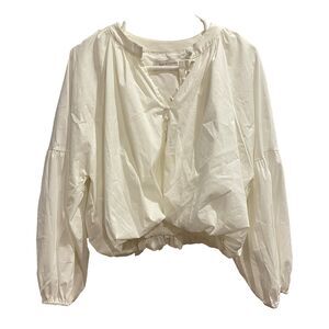 Bishop + Young Puffy Blouse Medium Peasant Sleeve Cottagecore Pirate Boho Top